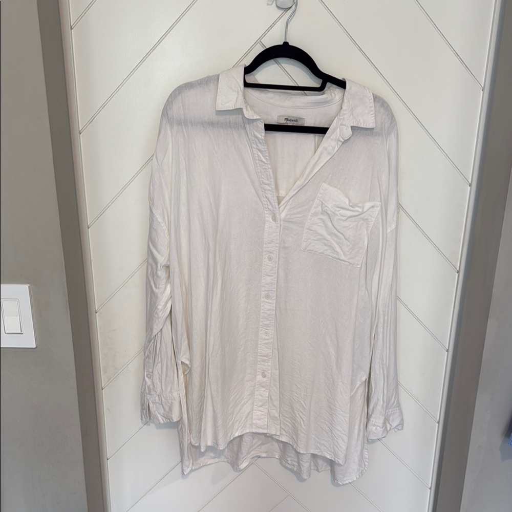 Madewell Classic White Collared Shirt